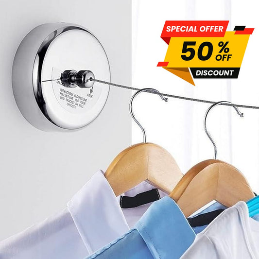 FlexDry Stainless Steel Retractable Clothesline for Home & Balcony